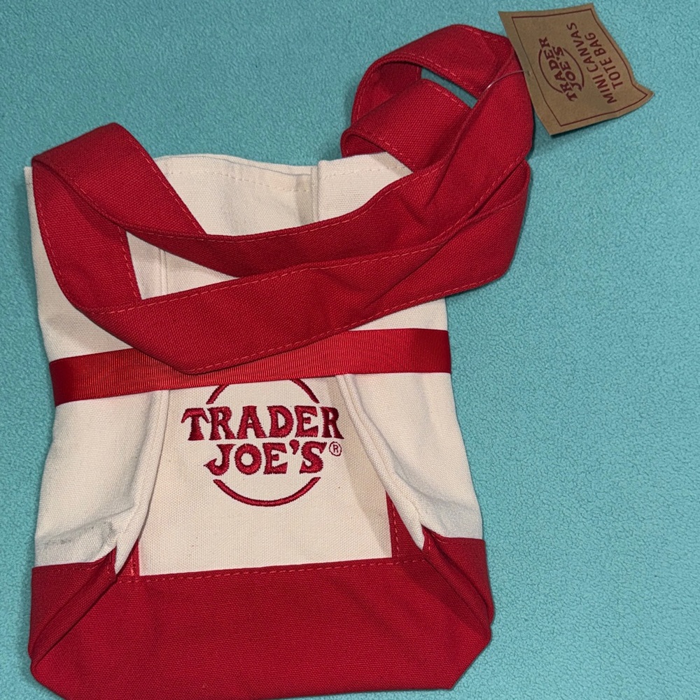 Trader Joe's Red and White Tote